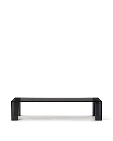 Журнальный столик Adularia из стекла темно-серого цвета 140 x 60