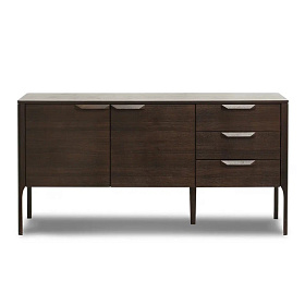 Сервант RONDA темный шпон ореха V36W1