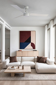 Потолочный вентилятор CRUISER L Ш1320MM белый 3 PALAS 18W LED DIM TUYA