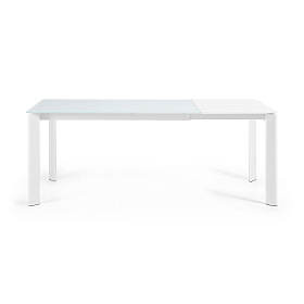 ATTA Стол 140 (200) x90 белый, стекло