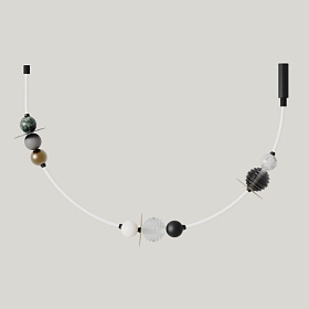 Горизонтальный подвесной светильник YMA с аксессуарами