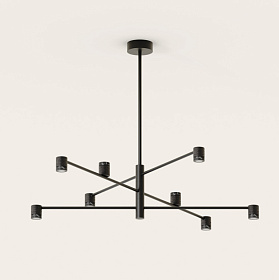 Подвесной светильник Tea XL черный металл/черный мрамор