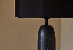 Настольная лампа Shin черный мрамор / абажур 801021/36