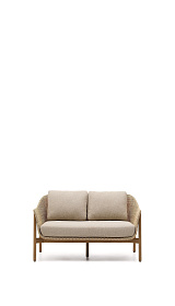 Двухместный диван Galea из тикового дерева и синтетического ротанга 170,5 см