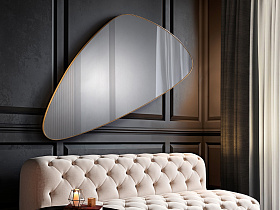 Зеркало треугольное Orio 168Х81 золото