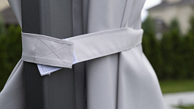 Уличный зонт Neo T2 300x300 светло-серый/ антрацит с основанием 6088 и чехлом для хранения 7970