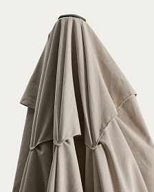 Бежевый консольный зонт Noli с зеленой алюминиевой конструкцией, 300 x 300 см