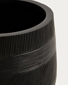 Набор из двух черных кашпо Tival с эффектом цемента, диаметр 50 см/34 см