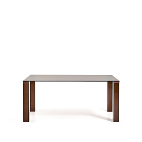 Стол Adularia из коричневого закаленного стекла 160 x 90 см