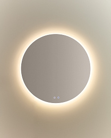 Круглое зеркало для ванной Mervi со LED подсветкой и защитой от запотевания Ø 80 см