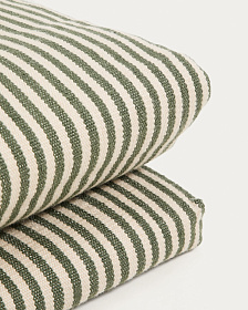 Подушка для шезлонга Dirome в зеленую полоску, 100% ПЭТ, 50 x 175 см