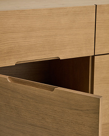 Сервант Arelida из дубового шпона и массива дуба светло-коричневый, 200 x 80 см.