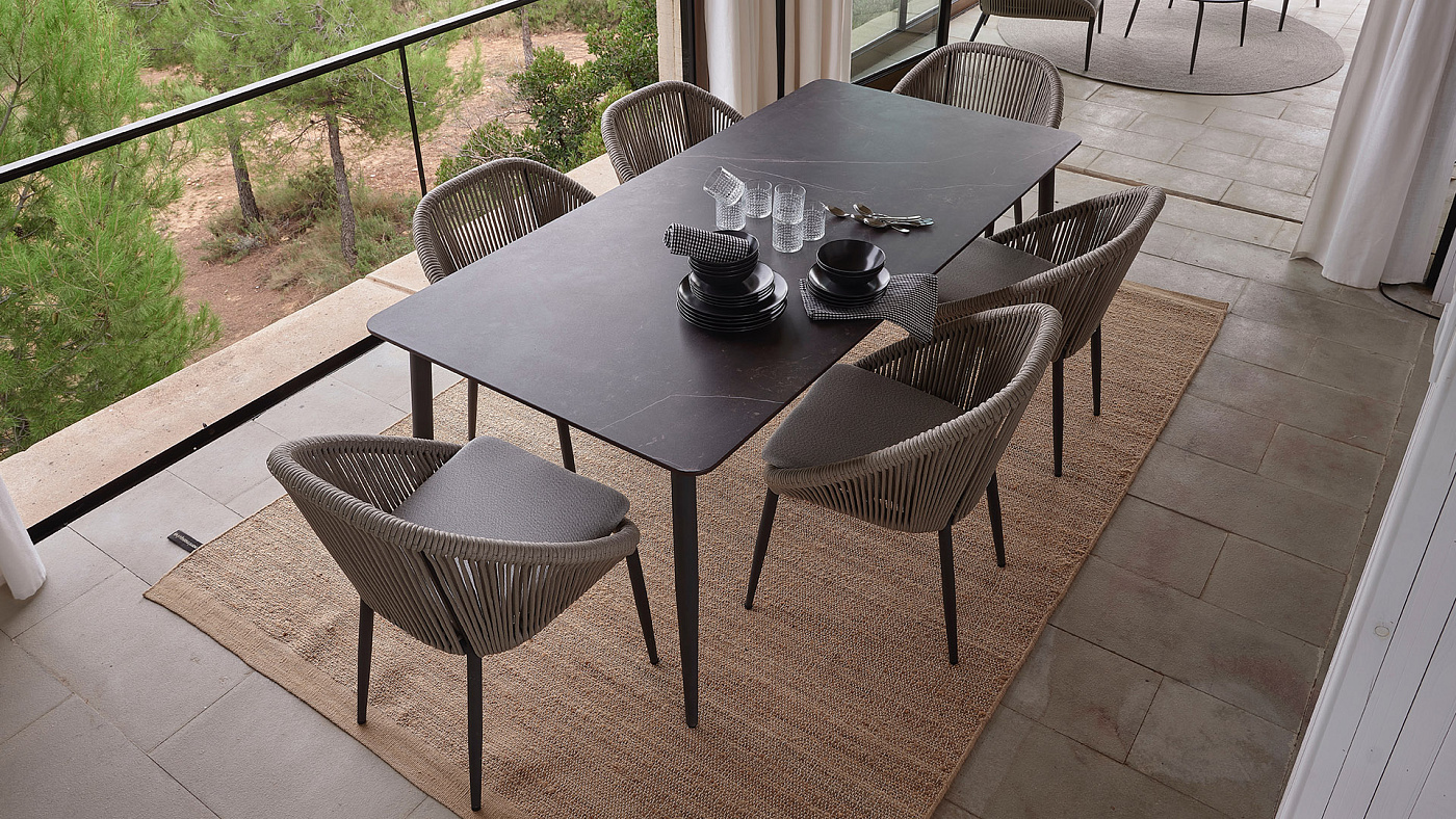 Стул обеденный RODONA BEIGE-CARBON