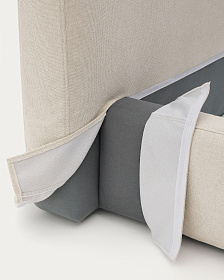 Blok Кровать бежевая со съемными чехлами для матраса 160 х 200 см