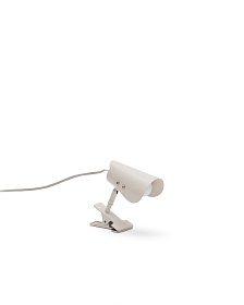 Маленькая настольная лампа Jula с зажимом из серого металла