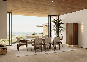 Обеденный стол Utopia Sycamore/Bronzed Brushed Brass