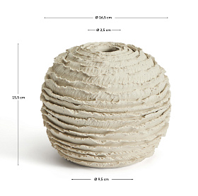 Ваза Evania из бежевой керамики 15 см