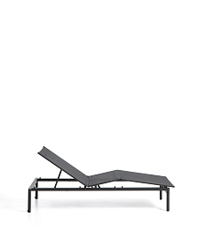 Шезлонг Lesina из алюминия и ткани графитового цвета