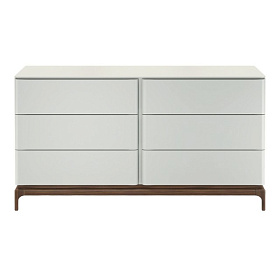 Комод CALPE шпон ореха F, матовый лак RAL9002