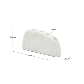 Signe Большой подсвечник из белого мрамора 12 см