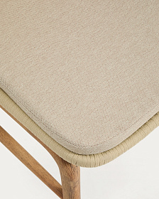 Уличный стул Alipa из массива акации и веревки цвета экрю