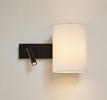 Бра с ридером Torso черный/белый