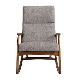 Кресло-качалка 5106/WD972 из серой ткани