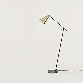 Торшер Boa черный - латунь