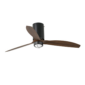 Потолочный вентилятор Mini Tube Fan LED мат. белый/деревянный