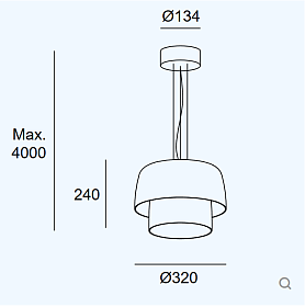 Подвесной светильник Levels 2 Bodies Ø320mm + Ø220mm 00-A045-05-08