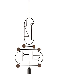 Подвесной светильник Wooden Dots WDS13 graphite/walnut