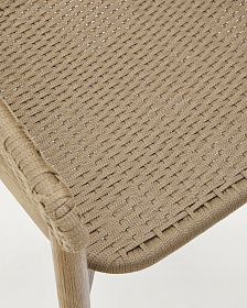 Комплект садовой мебели Sori стол и 4 стула Arinella из акации и бежевой веревки
