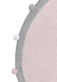 Ковер с помпонами розовый 120D