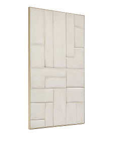 Klis Картина из белого льна с геометрическими фигурами, 120 х 200