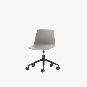 Поворотный стул Varya из полипропилена на колесиках с алюминиевым основанием + газлифт