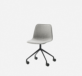 Поворотный стул Varya из полипропилена на колесиках с алюминиевым основанием