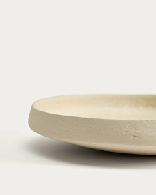 Кухонный поднос Mireni из папье-маше бежевого цвета Ø 29 см