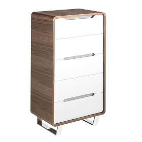 Шифоньер из орехового дерева с белыми ящиками 136-I /7111