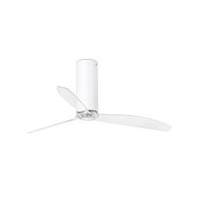 Потолочный вентилятор Tube Fan с двигателем постоянного тока SMART Матовый белый/прозрачный