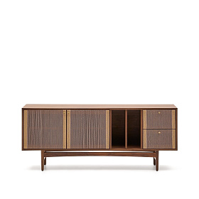 Сервант Elan 2 дверцы и 2 ящика шпон и массив ореха и шнур