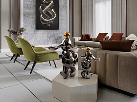 Conejo Декоративная фигура серый/оранжевый