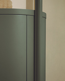 Тумба для ванной Arely из стали и зеленого лака 60 x 40 см