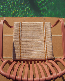 Уличный стул Isabellini из пластика терракотового цвета