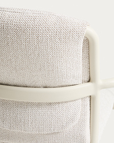 Уличный стул Linosa из бежевого алюминия с бежевой подушкой