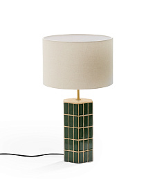 Rue Настольная лампа из зеленой керамики