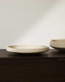 Кухонный поднос Mireni из папье-маше бежевого цвета Ø 29 см