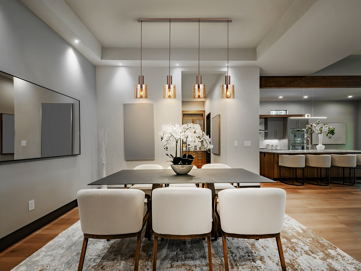 Venize Люстра 4L медный-янтарный