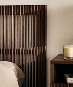 Изголовье для кровати Beyla 160 см из ясеня с отделкой под орех