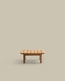Журнальный столик Turqueta из массива тикового дерева, 70 x 70 см