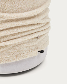 Kaeli Пуф для ног со съемным чехлом из ткани букле цвета экрю